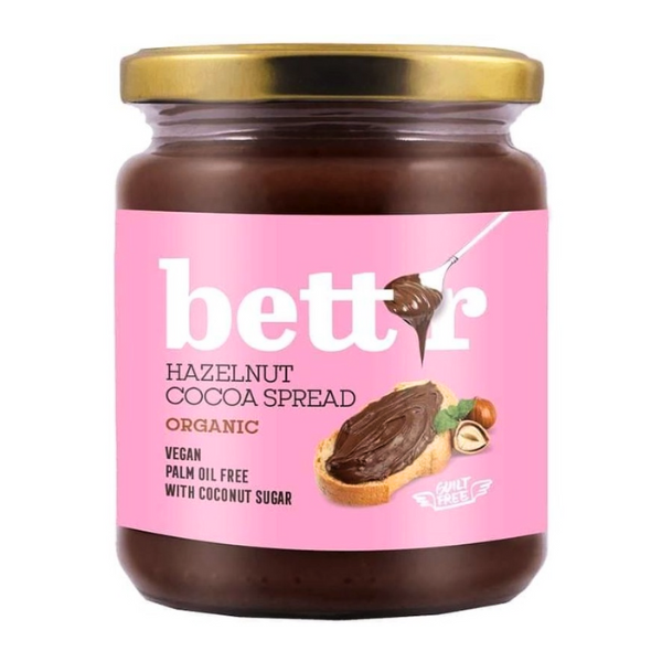 Bơ cacao hạt phỉ hữu cơ Bett'r 250g