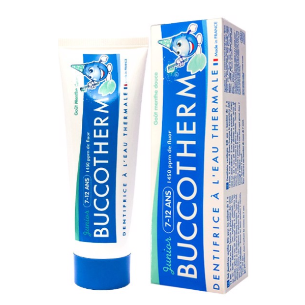 Kem đánh răng trẻ em vị bạc hà buccotherm 50ml (trẻ em 7-12 tuổi)