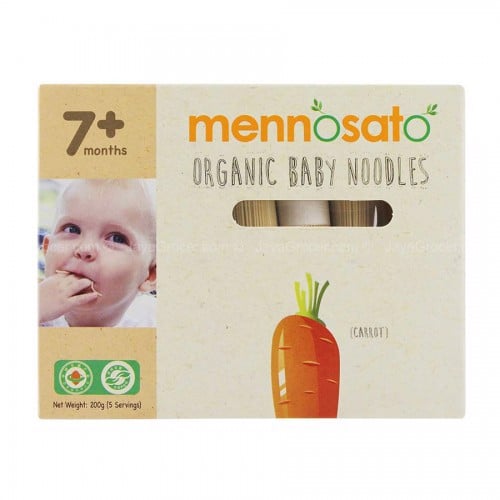 Mì ăn dặm hữu cơ cho bé vị cà rốt mennosato 200g
