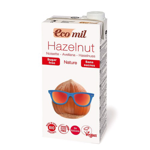 Sữa hạt phỉ hữu cơ không đường ecomil 1l